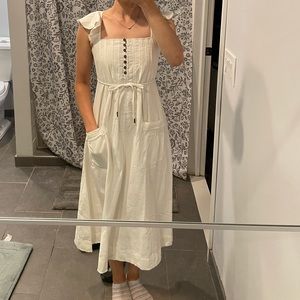 Beautiful white cotton/linen blend dress